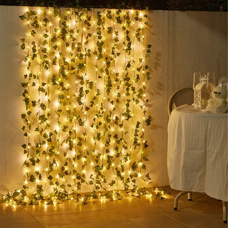 LED Artificial Ivy Leaf String Lights