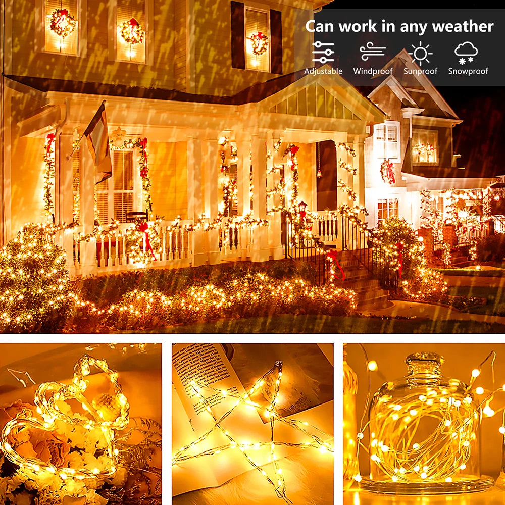 Waterproof USB LED Copper Wire Fairy Lights with Remote