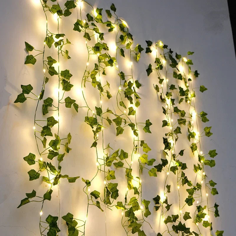 LED Artificial Ivy Leaf String Lights