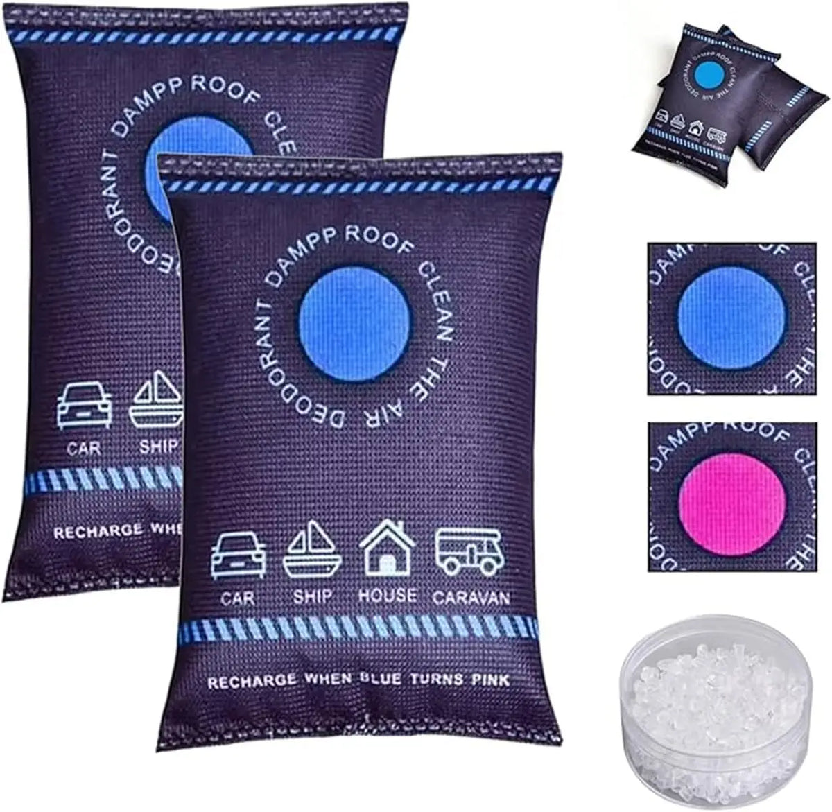 Reusable Car & Home Dehumidifier Bags