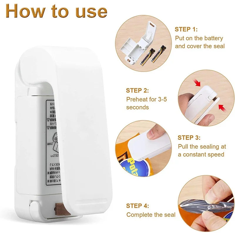 Compact Heat Sealer for Food Bags