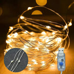 Waterproof USB LED Copper Wire Fairy Lights with Remote
