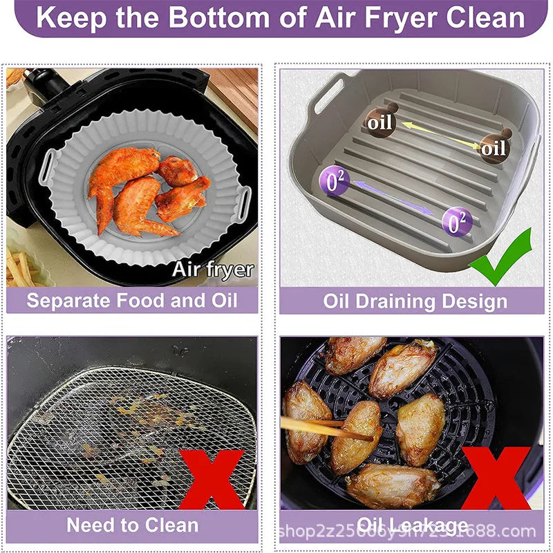 Reusable Silicone Air Fryer Liner Pot