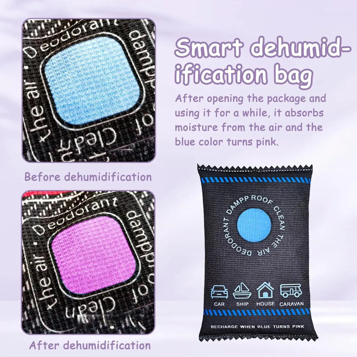 Reusable Car & Home Dehumidifier Bags