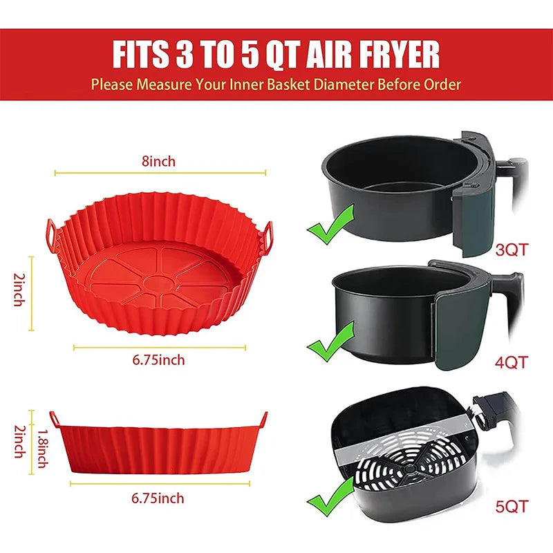 Reusable Silicone Air Fryer Liner Pot