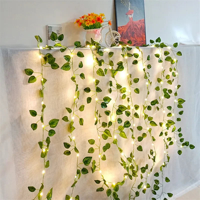 LED Artificial Ivy Leaf String Lights