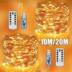 Waterproof USB LED Copper Wire Fairy Lights with Remote