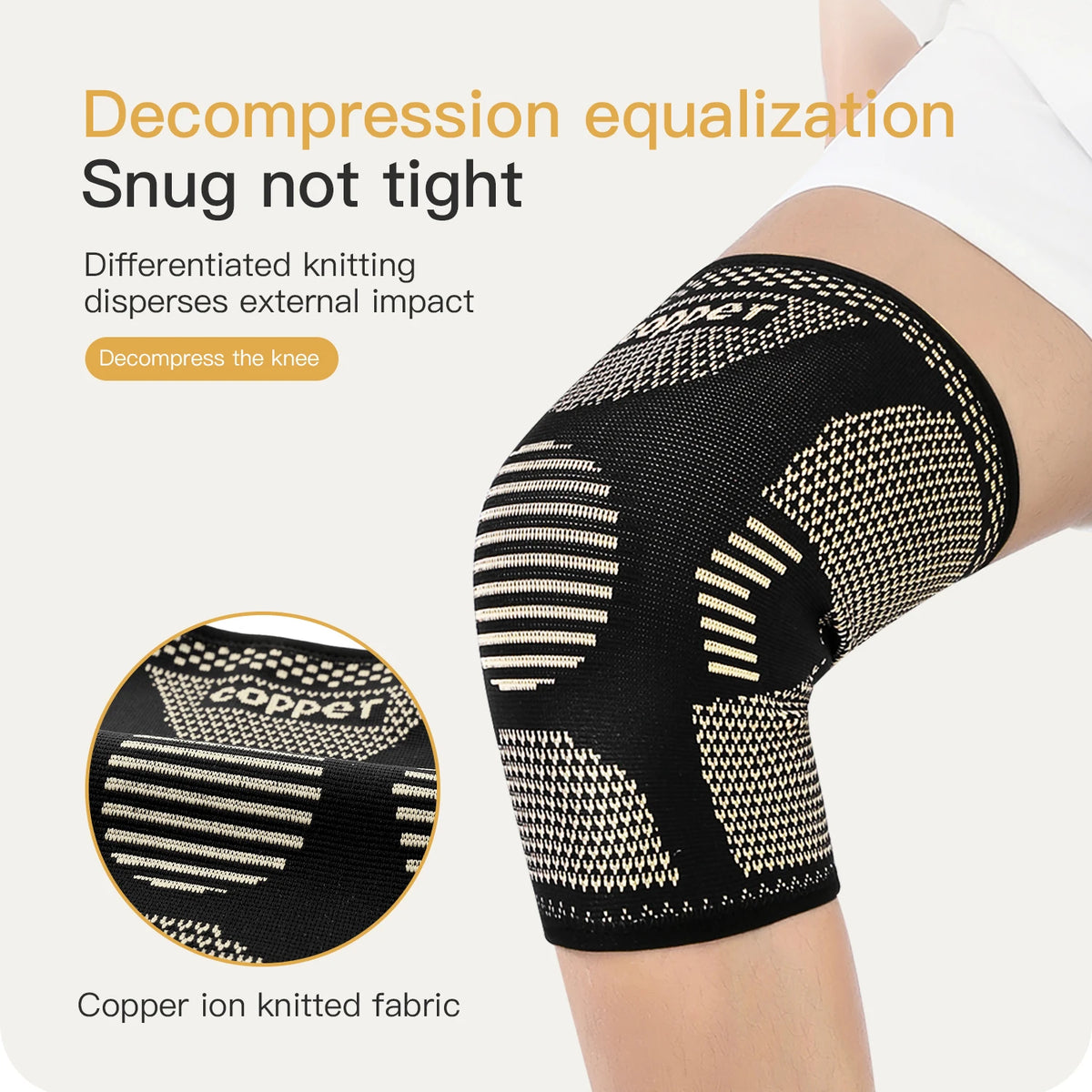 Copper Compression Knee Brace